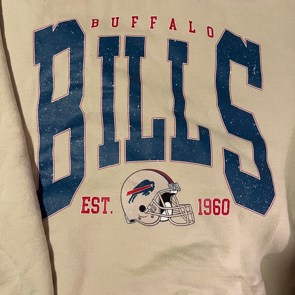 Buffalo Bills Cream Crewneck sweatshirt - Picture 2 of 3
